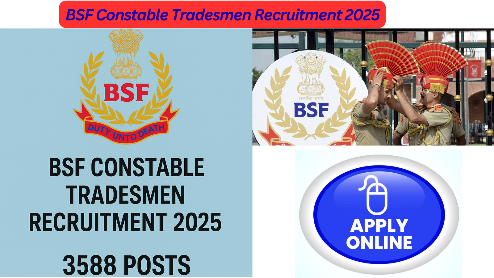 BSF Constable Tradesmen Recruitment 2025